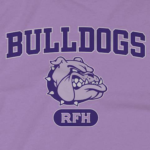 purple bulldog